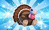 Poppit! Bingo Diamond Stuffed Turkey Badge