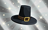 Poppit! Bingo Silver Pilgrim Hat Badge