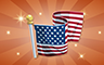 Poppit! Bingo Bronze US Flag Badge