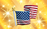 Poppit! Bingo Gold US Flag Badge