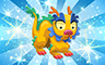 Poppit! Bingo Diamond Stuffed Dragon Badge