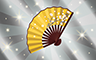 Poppit! Bingo Silver Hand Fan Badge