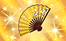 Poppit! Bingo Gold Hand Fan Badge