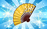 Poppit! Bingo Diamond Hand Fan Badge