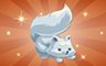 Poppit! Bingo Bronze Stuffed Arctic Fox Badge