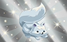 Poppit! Bingo Silver Stuffed Arctic Fox Badge