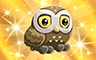 Poppit! Bingo Gold Athenian Owl Badge