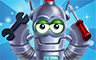 Poppit! Party Robot Badge