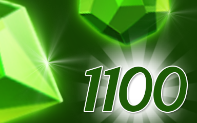 Jewel Academy Glittering Green Jewels Badge