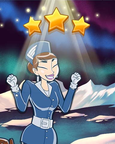 Antarctic Circle World Class Badge - Jet Set Solitaire