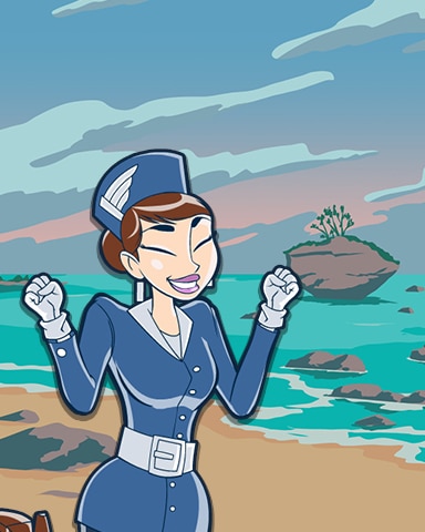 Jet Set Solitaire Christmas Island Coach Badge