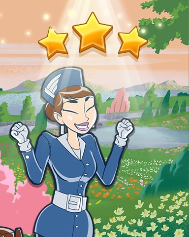 Jet Set Solitaire Spring Blossoms World Class Badge