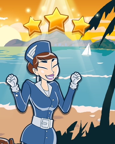 Jet Set Solitaire Summer Beach Blast World Class Badge