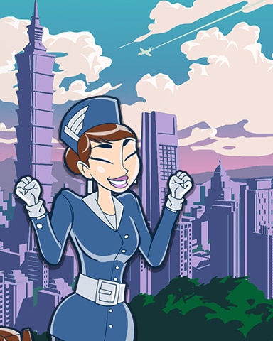 Taipei Coach Badge - Jet Set Solitaire