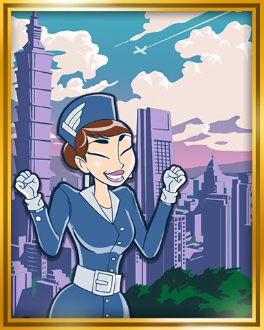 Hong Kong Extended Stay Badge - Jet Set Solitaire