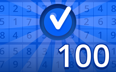 Pogo Daily Sudoku Beginner 100 Badge