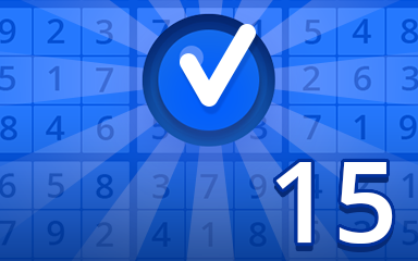 Pogo Daily Sudoku Beginner 15 Badge