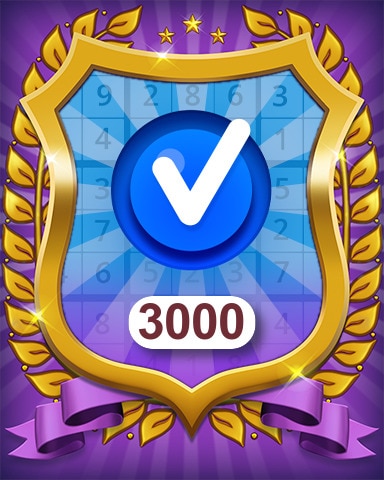 Pogo Daily Sudoku Beginner 3000 Puzzles Badge