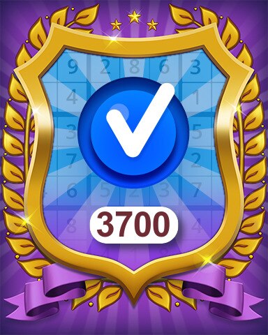 Pogo Daily Sudoku Beginner 3700 Puzzles Badge