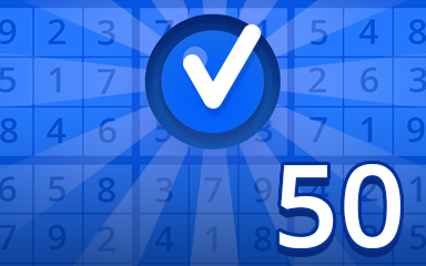 Pogo Daily Sudoku Beginner 50 Badge