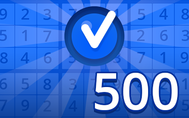 Pogo Daily Sudoku Beginner 500 Badge