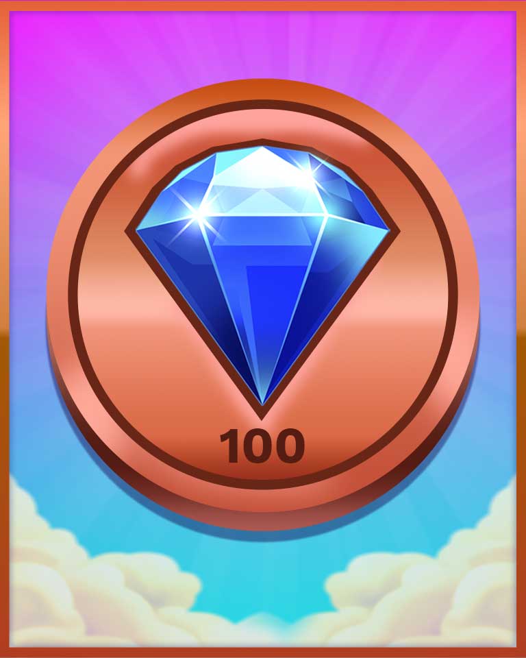 Bejeweled Stars Bronze Victor Badge