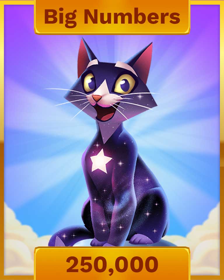 Bejeweled Stars Big Numbers! Badge
