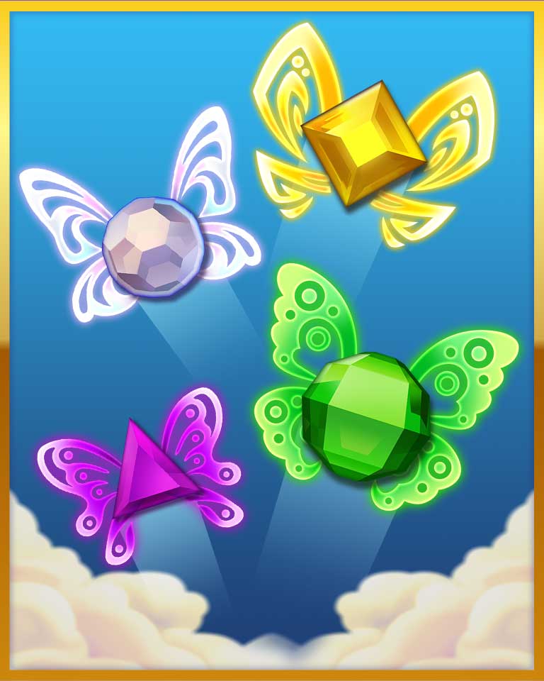 Bejeweled Stars Pretty Wings Badge