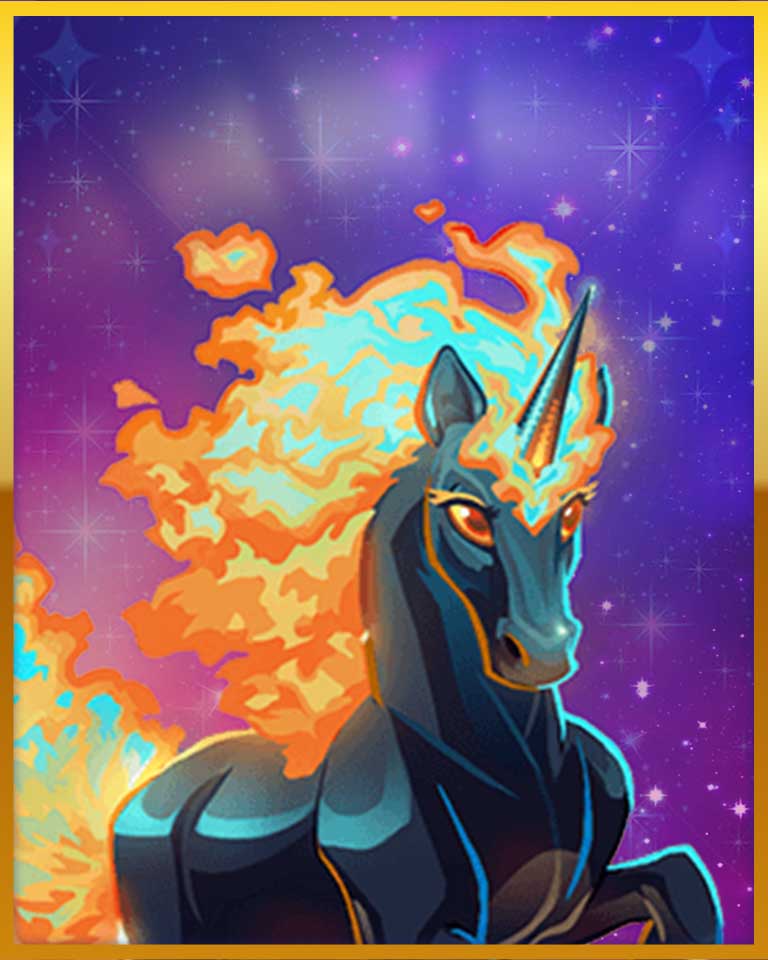 Bejeweled Stars Mythic Blazing Steed Badge
