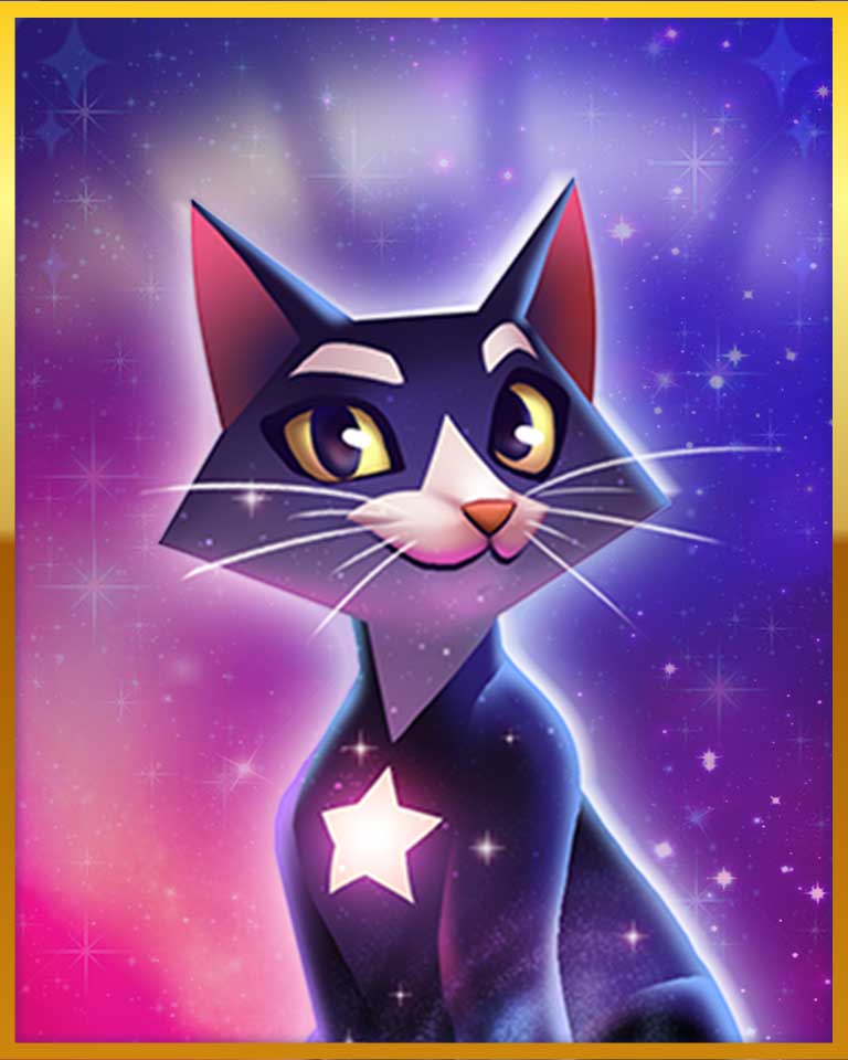 Bejeweled Stars Mythic Star Cat Badge