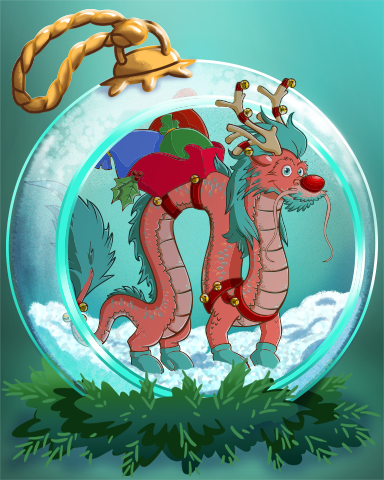 Drake the Reindeer Badge - Mahjong Garden HD