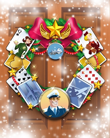 Pogo First Class Solitaire HD Golden Wings Wreath Badge