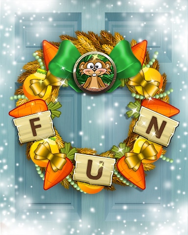 Pogo Word Whomp HD Charming Carrot Wreath Badge