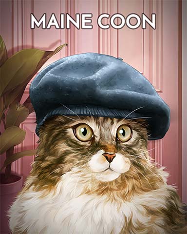 Jungle Gin HD Maine Coon Cats In Hats Badge