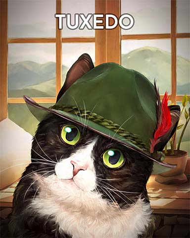 Spades HD Tuxedo Cats In Hats Badge