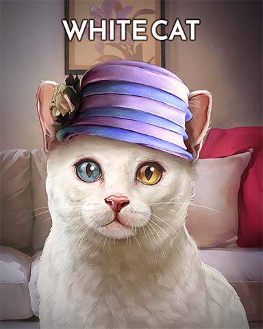 Tri-Peaks Solitaire HD White Cats In Hats Badge