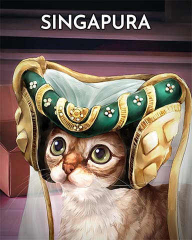 Mahjong Safari HD Singapura Cats In Hats Badge