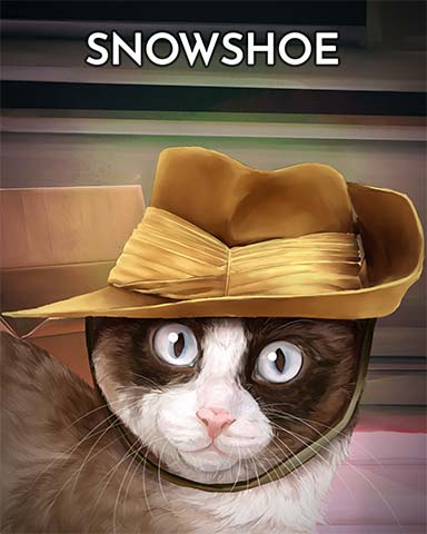 Tri-Peaks Solitaire HD Snowshoe Cats In Hats Badge