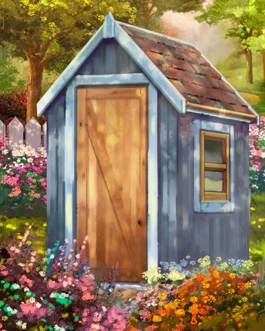 Small Garden Shed Colorful Sheds Badge - Mahjong Garden HD