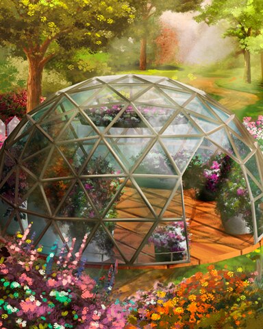 Geodesic Dome Colorful Sheds Badge - Tri Peaks Solitaire HD