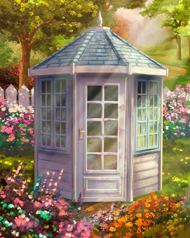 Octagonal Shed Colorful Sheds Badge - First Class Solitaire HD