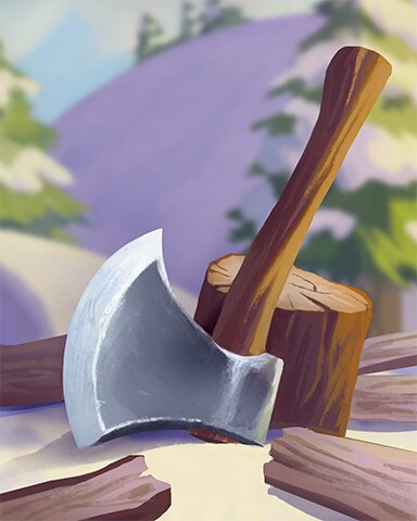 Axe Log Cozy Chalet Badge