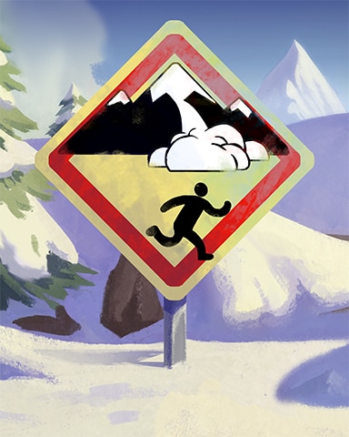 Caution Sign Cozy Chalet Badge