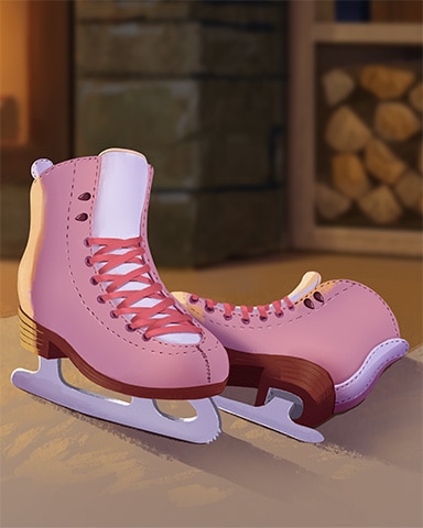 Ice Skates Cozy Chalet Badge