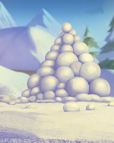 Pile of Snowballs Cozy Chalet Badge