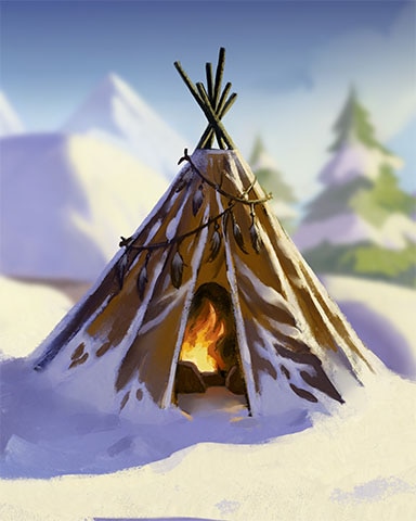 Small Tipi Cozy Chalet Badge
