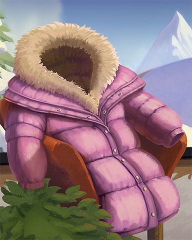 Winter Coat Cozy Chalet Badge