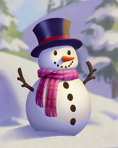 Snowman Cozy Chalet Badge