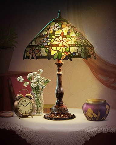Clematis Decorative Lamps Badge