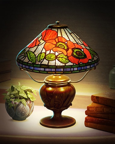 Snowbird Solitaire Poppy Decorative Lamps Badge
